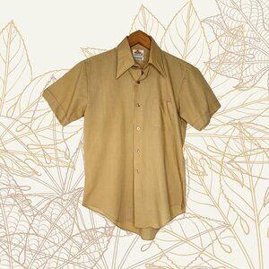 Vintage 1970s Thomas Hobbs Permanent Press Button-up Shirt, size 18